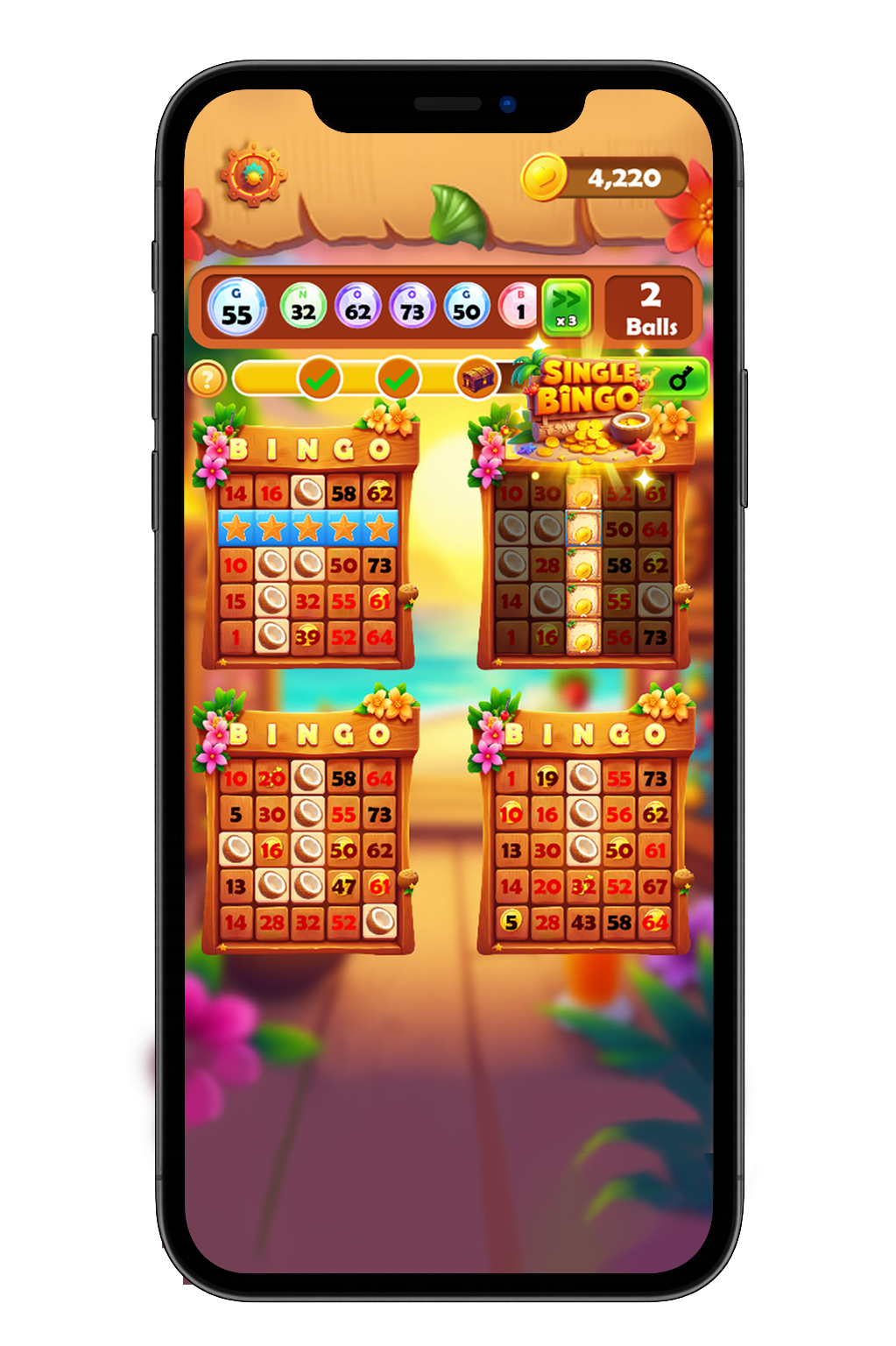 Bingo Shores Game Card Selection